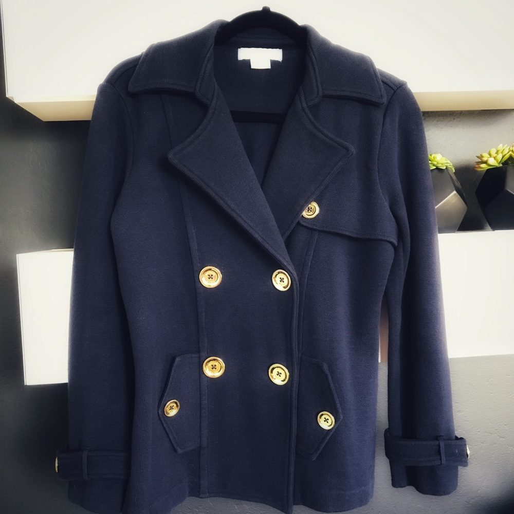 Very Rare Michael Kors Navy Pea Coat Small